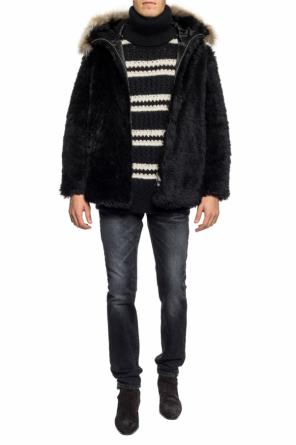 Hooded fur coat, zdjęcie 2 Hooded fur coat od Saint Laurent